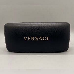Versace Large Black Hardshell Eyeglass Case